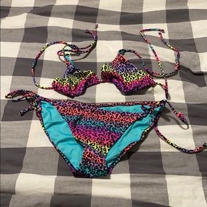 Rainbow Cheetah print bikini